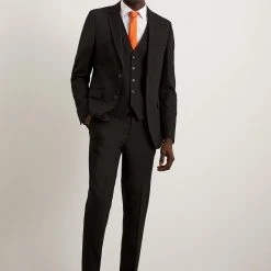 Burton Skinny Fit Black Essential Suit Jacket