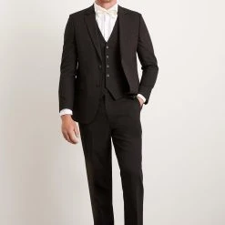 Burton Tailored Fit Black Essential Suit Jacket