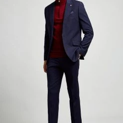 Burton Skinny Fit Navy Stripe Jacket