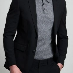 Burton Plus And Tall Slim Black Suit Jacket