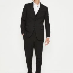Burton Plus And Tall Tailored Black Suit Trousers