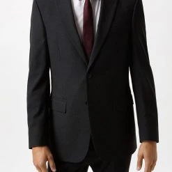 Burton Plus And Tall Tailored Charcoal Essential Jacket