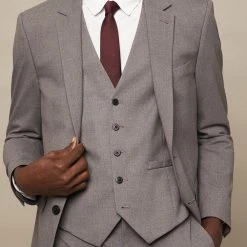 Burton Plus And Tall Tailored Grey Essential Jacket