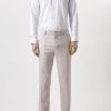 Burton Slim Fit Pink Slub Suit Trousers