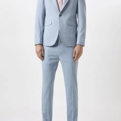 Burton Skinny Fit Pale Blue End On End Suit Jacket