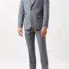Burton Slim Fit Grey Tweed Suit Jacket