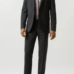 Burton Slim Fit Grey Grid Check Suit Jacket