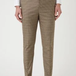 Burton Skinny Fit Neutral Puppy Tooth Suit Trousers