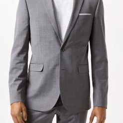 Burton Slim Fit Grey Performance Suit Jacket