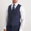 Burton Skinny Fit Navy Marl Waistcoat