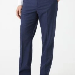 Burton Tailored Fit Navy Marl Suit Trousers