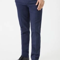 Burton Slim Fit Navy Marl Suit Trousers