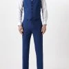 Burton Plus And Tall Slim Fit Blue Birdseye Waitcoat