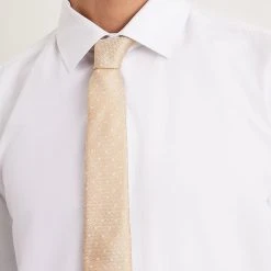 Burton Champagne Slim Tonal Spot Tie