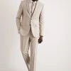 Burton Skinny Fit Neutral Semi Plain Suit Jacket