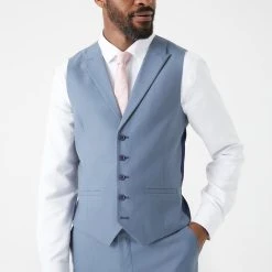 Burton Slim Fit Blue Waistcoat