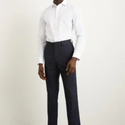 Burton White Skinny Fit Long Sleeve Easy Iron Shirt