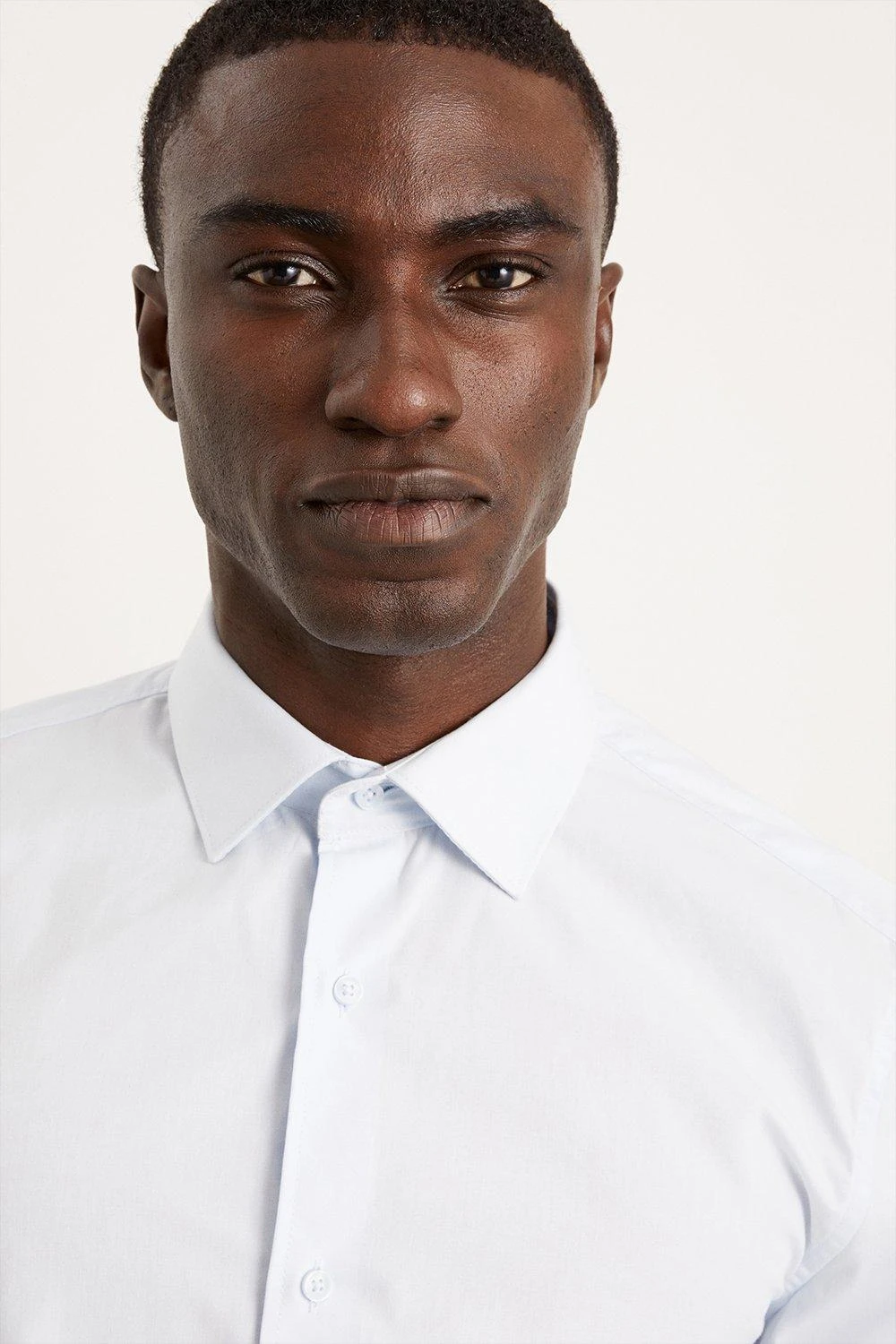 Burton Blue Skinny Fit Long Sleeve Easy Iron Shirt - Image 2