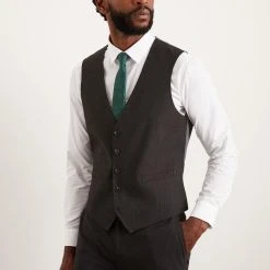 Burton Slim Fit Charcoal Essential Waistcoat