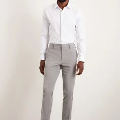 Burton Skinny Fit Light Grey Essential Suit Trousers
