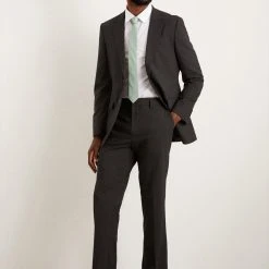 Burton Tailored Fit Charcoal Essential Suit Trousers