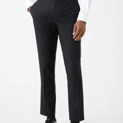 Burton Skinny Fit Black Tuxedo Suit Trousers
