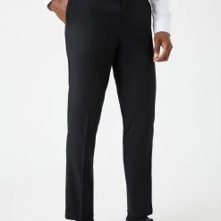 Burton Slim Fit Black Tuxedo Suit Trousers
