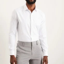 Burton White Slim Fit Textured Performance Shirt