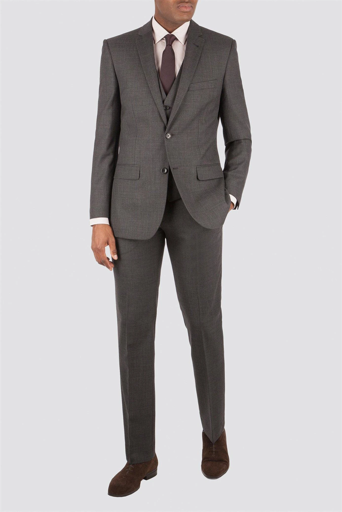 Racing Green Pick And Pick Tailored Suit Jacket - Image 3