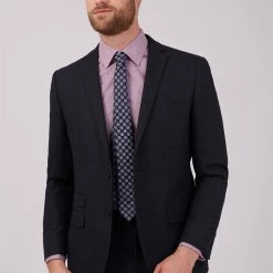 Jeff Banks Birdseye Tailored Fit Performance Suit Jacket