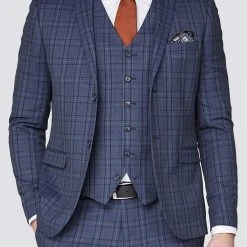 Jeff Banks Bold Check Super Slim Fit Brit Suit Jacket
