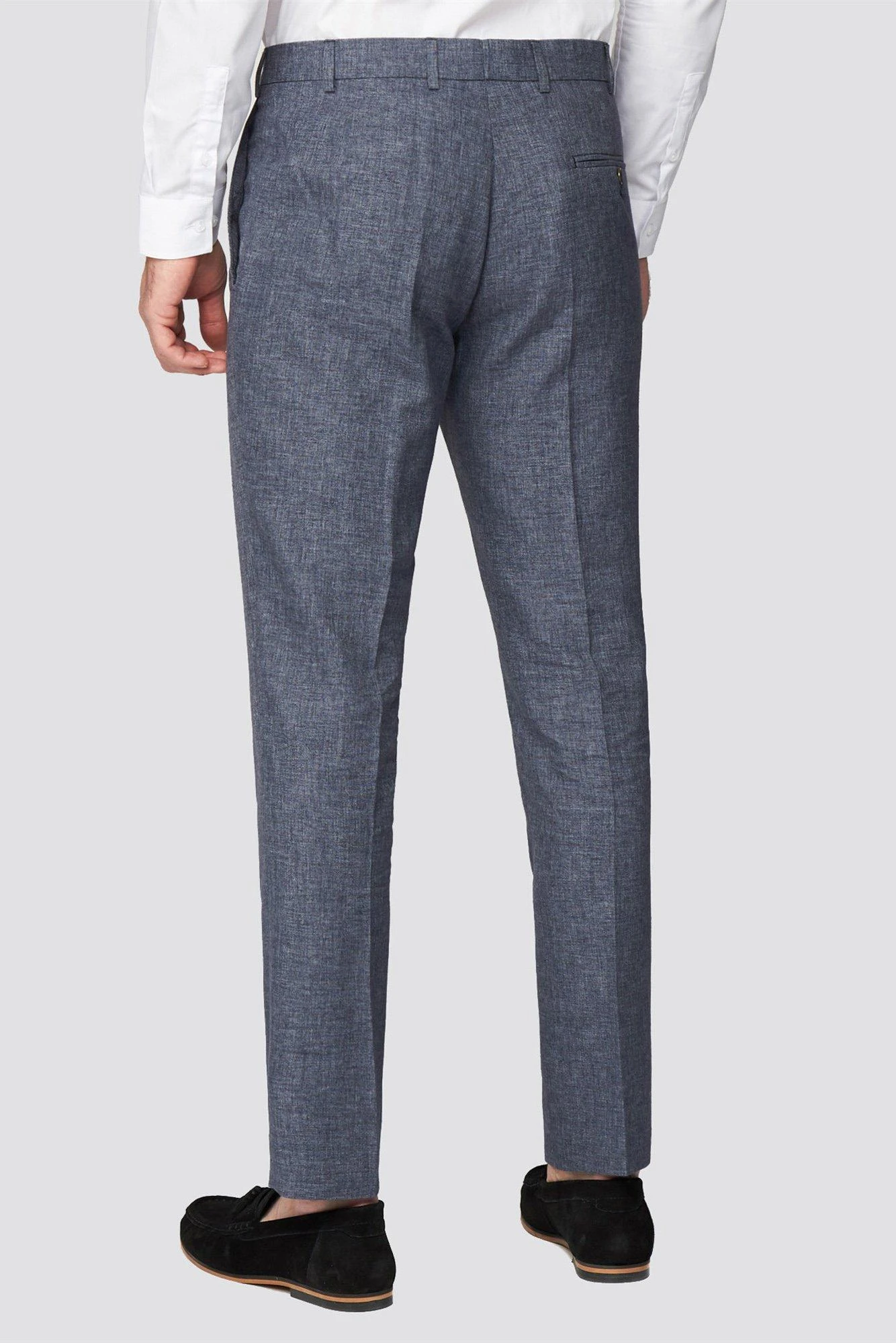 Racing Green Linen Slim Trousers - Image 2