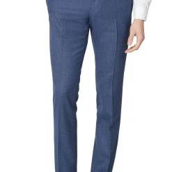 Racing Green Texture Wool Blend Tailored Suit Trousers